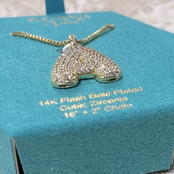 Brand New Elements of Love 14K Gold Plated Chain Necklace Bubble Balloon “A” - Picture 14 of 15